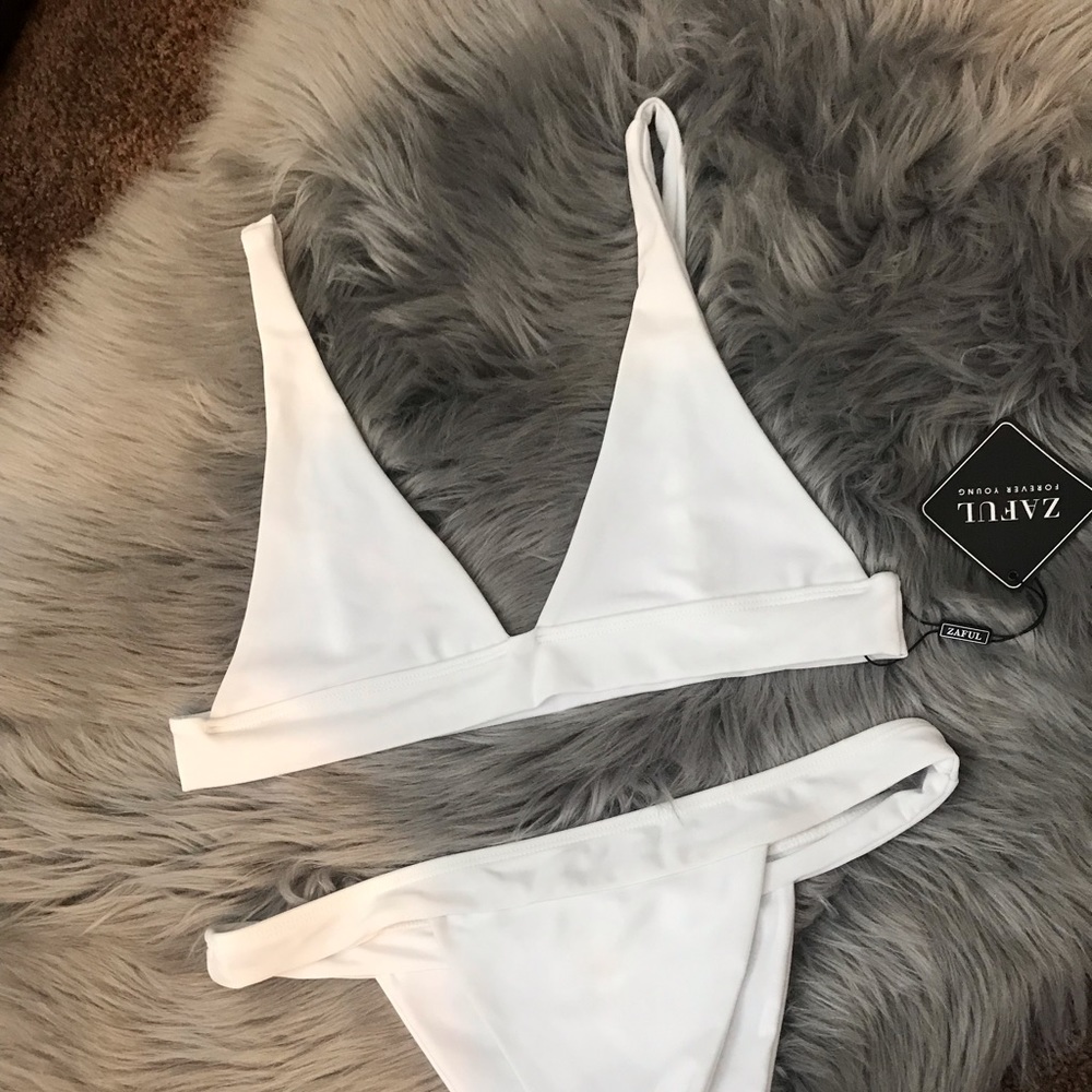 White bikini swim suit